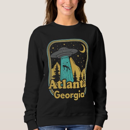 Atlanta Georgia Ufo Alien Hunter 80s State Pride Sweatshirt