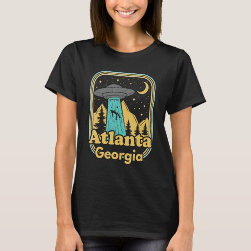 Atlanta Georgia Ufo Alien Hunter 80s State Pride T_Shirt