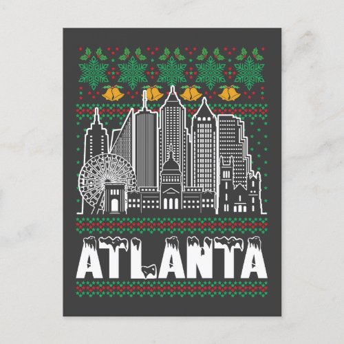 Atlanta Georgia Ugly Christmas Postcard