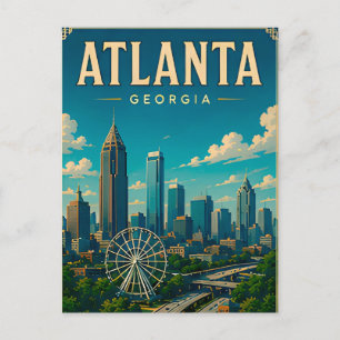 🍑 Atlanta Georgia Vacation Memory Postcard