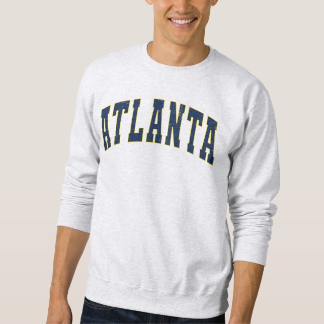 Atlanta Georgia Vintage College Style Sweatshirt (Front)
