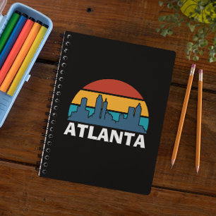 Atlanta Georgia Vintage Sunset Cityscape Notebook