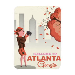 Atlanta Georgia vintage travel poster Magnet