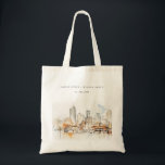 Atlanta Georgia Watercolor Landscape Wedding Tote Bag<br><div class="desc">If you need any further customization please feel free to email me on yellowfebstudio@gmail.com. or message via Zazzle.</div>