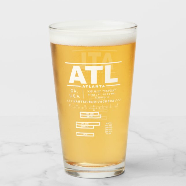 Atlanta International Airport ATL Glass (Back Filled)