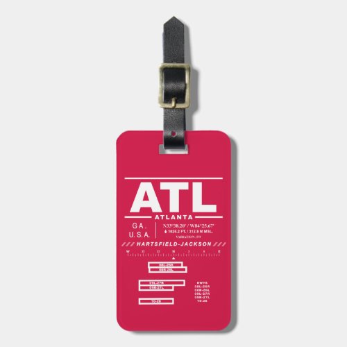 Atlanta International Airport ATL Luggage Tag
