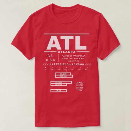 Atlanta International Airport ATL Tee Shirt
