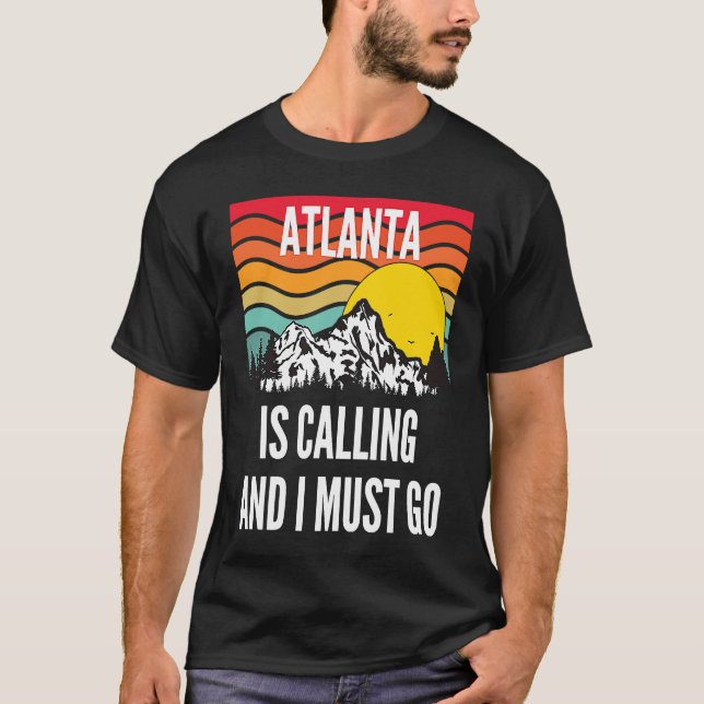 Atlanta Is Calling And I Must Go, Wavy Sunset Desi T-Shirt (Front)