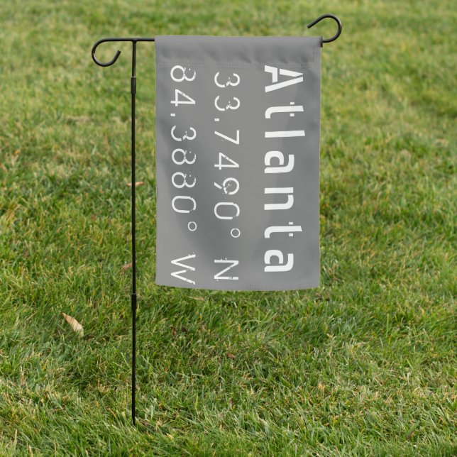 Atlanta Latitude and Longitude   Garden Flag (In SItu)