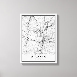 Atlanta Map Canvas Print