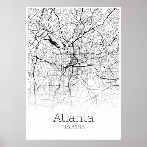 Atlanta Map _ Georgia _ City Map Poster