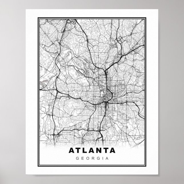 Atlanta Map Poster (Front)
