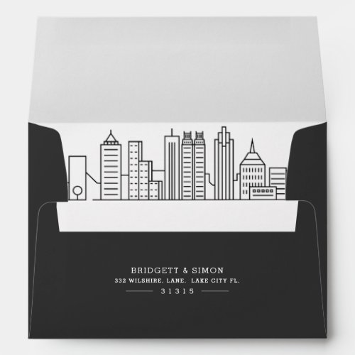 Atlanta Modern Deco  Skyline Reveal Envelope