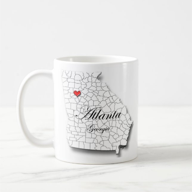 Atlanta Mug, Atlanta Georgia Mug, Love Atlanta, Ga Coffee Mug (Left)