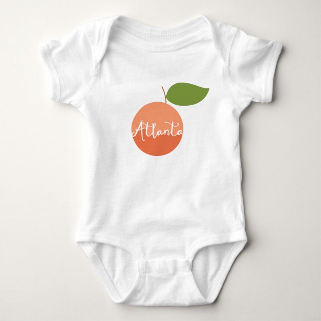 Atlanta Peach baby Bodysuit (Front)
