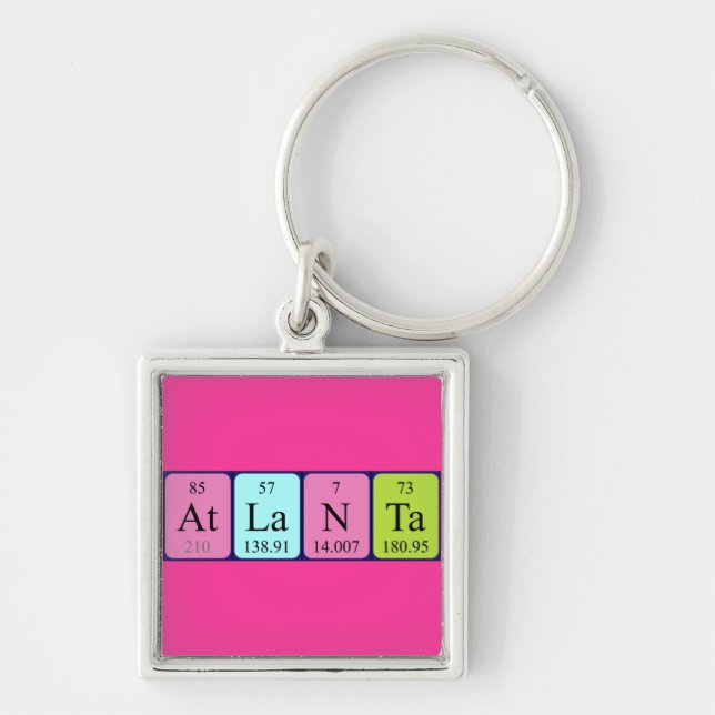 Atlanta periodic table name keyring (Front)