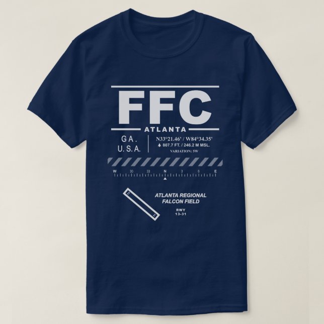 Atlanta Regional Airport FFC T-Shirt (Design Front)