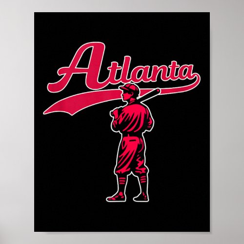 Atlanta Retro Vintage Baseball Classic Georgia Gif Poster