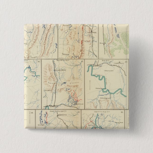 Atlanta-Savannah march Pinback Button (Front)