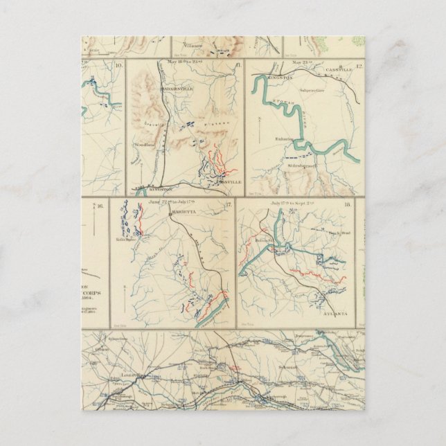 Atlanta-Savannah march Postcard (Front)