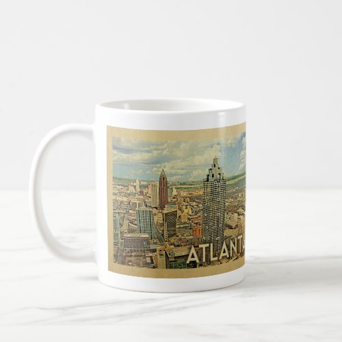 Atlanta Skyline Atlanta Vintage Travel Coffee Mug