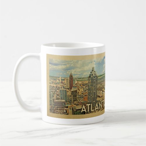 Atlanta Skyline Atlanta Vintage Travel Coffee Mug