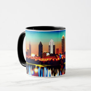 Atlanta Skyline by Night with Reflections Mug
