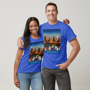 Atlanta Skyline by Night with Reflections T-Shirt