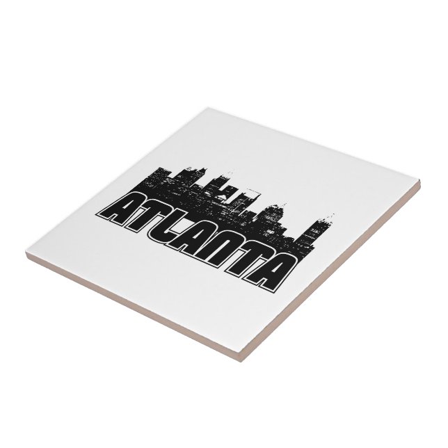 Atlanta Skyline Ceramic Tile (Side)