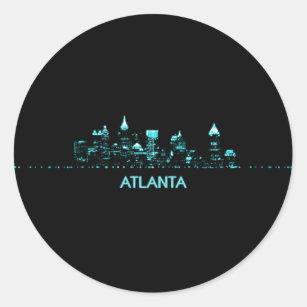 Atlanta Skyline Classic Round Sticker