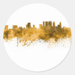 Atlanta skyline classic round sticker