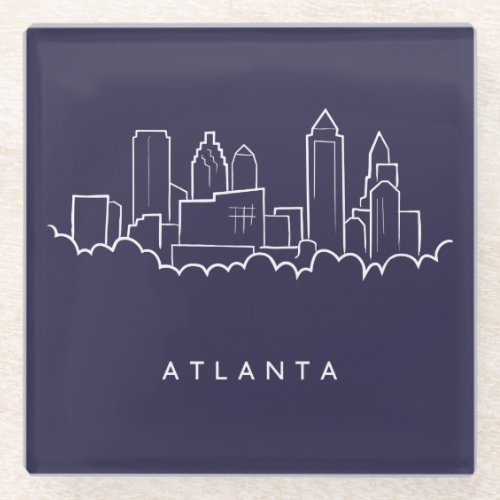 Atlanta Skyline Glass Coaster