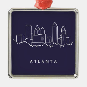 Atlanta Skyline Metal Ornament