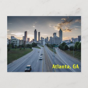 Atlanta Skyline Postcard by ChordsAndStrings at Zazzle