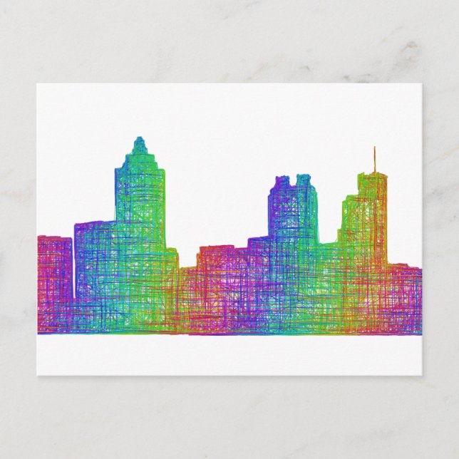 Atlanta skyline postcard (Front)