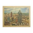 Atlanta Skyline Postcard Atlanta Vintage Travel