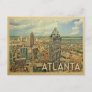 Atlanta Skyline Postcard Atlanta Vintage Travel