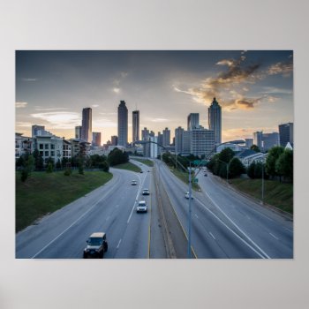 Atlanta Skyline Poster by ChordsAndStrings at Zazzle