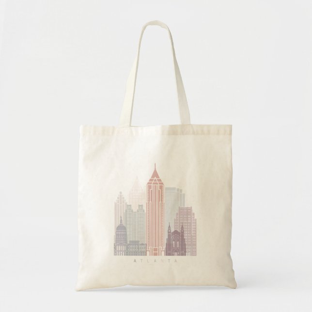 ATLANTA SKYLINE POSTER PASTEL TOTE BAG (Front)