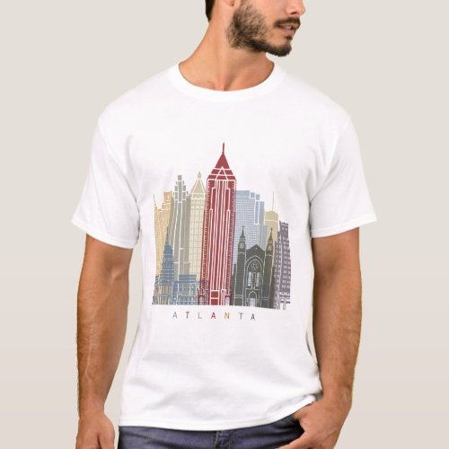 Atlanta skyline poster T_Shirt