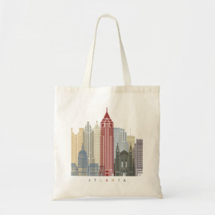 Atlanta skyline poster tote bag