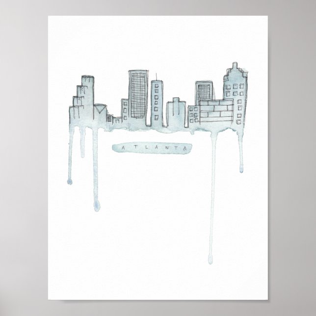 Atlanta Skyline Print (Front)