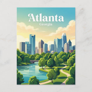 Atlanta Skyline USA Postcard