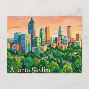 Atlanta Skyline USA Postcard