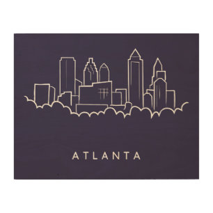 Atlanta Skyline Wood Wall Art