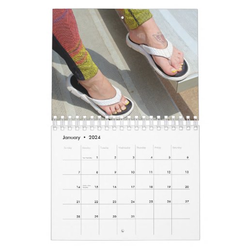 "Atlanta Snow" Feet Calendar Zazzle