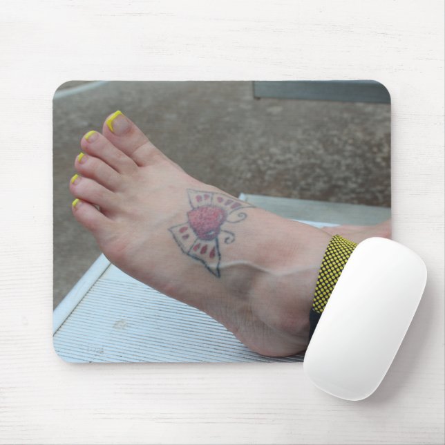 "Atlanta Snow" Feet Mousepad (With Mouse)