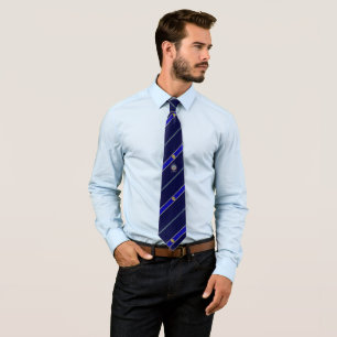 Atlanta stripes flag neck tie