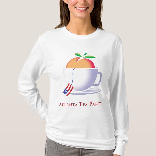 Atlanta Tea Party Logo with Peach T-Shirt (Front)