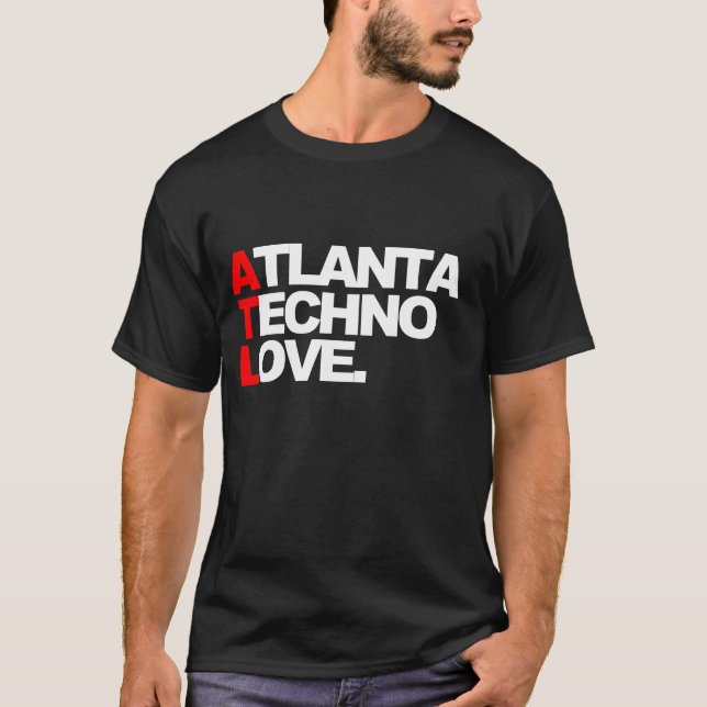 Atlanta Techno Love (blue) T-Shirt (Front)